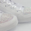 Converse leather white high AB crystal