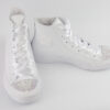 Converse leather white high AB crystal