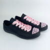 Converse black pink pearls