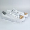 Converse leather low white gold