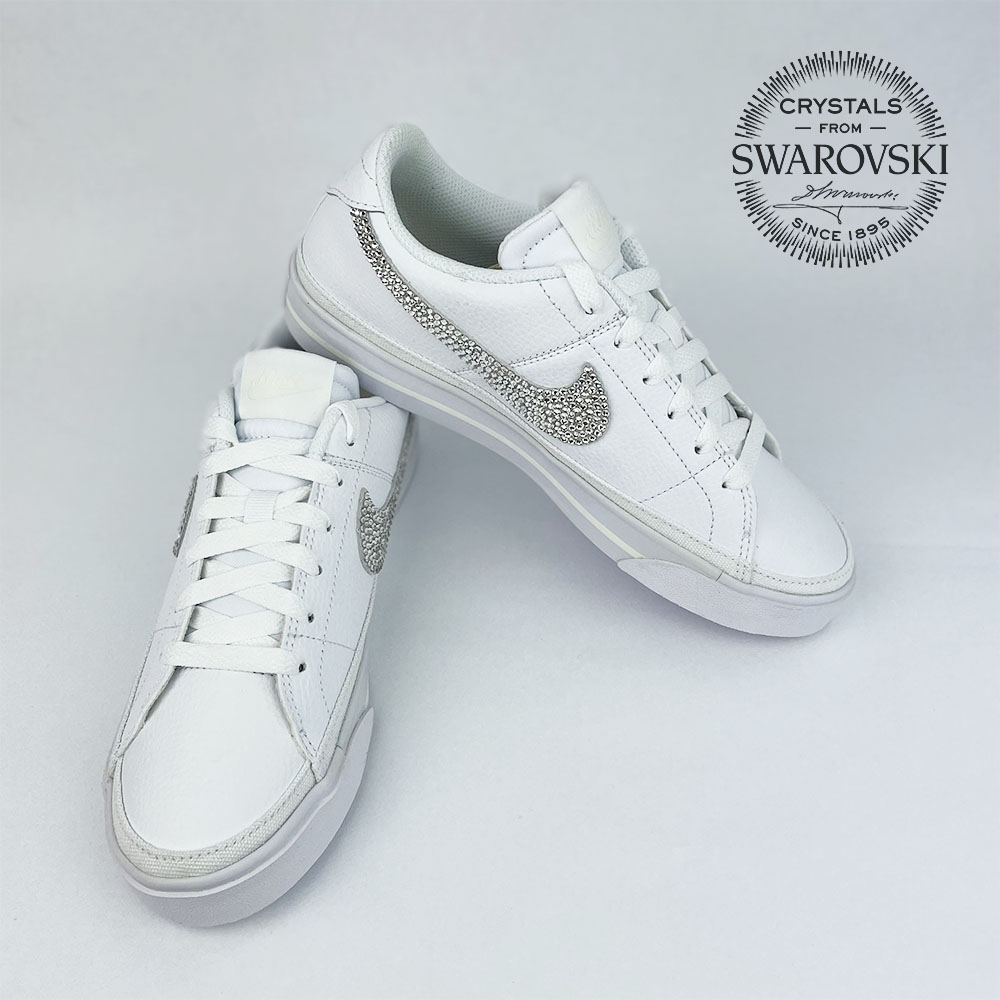 Nike Court Legacy White Low Swarovski